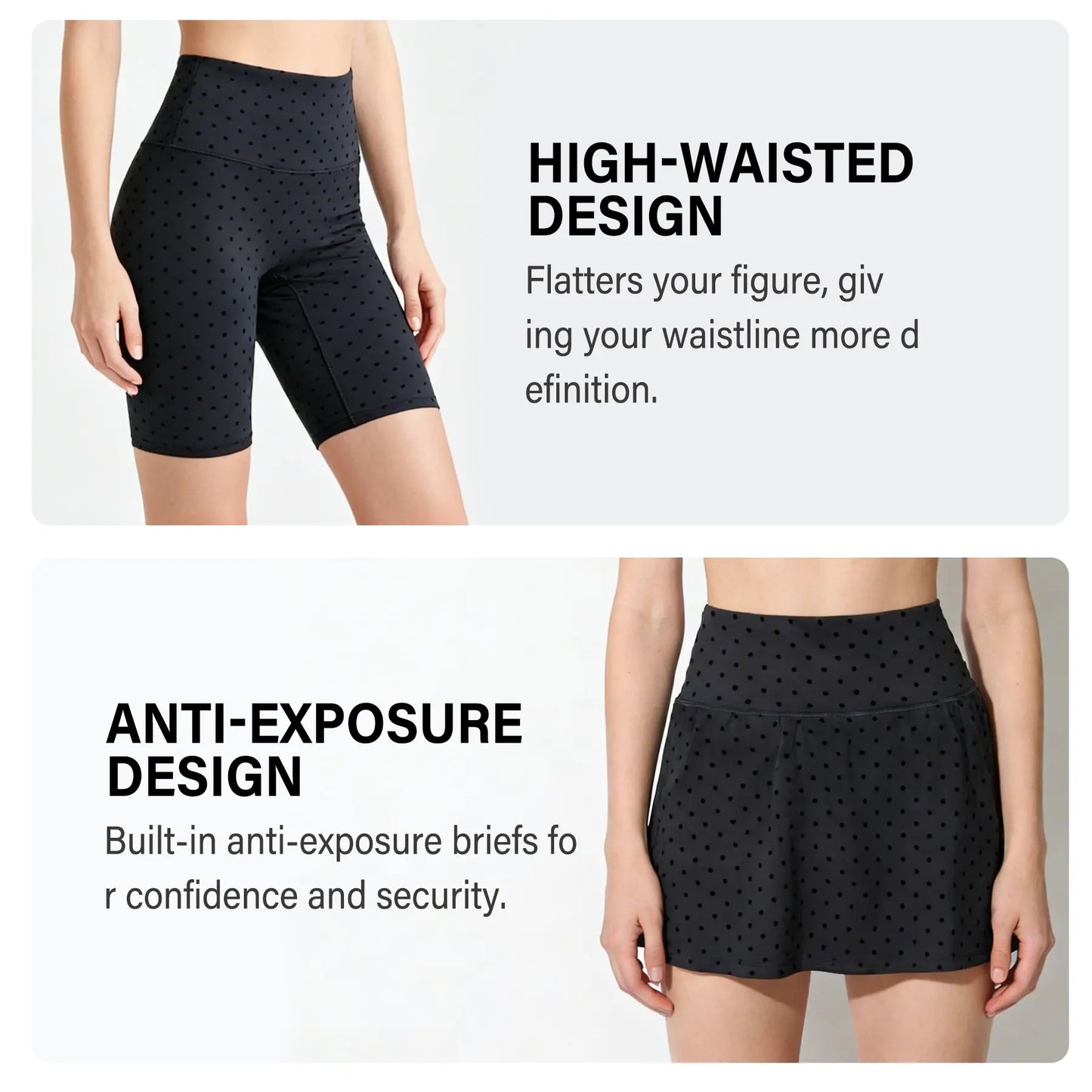 Women Summer Clothes Long Sleeve Zip up Jacket, Stand Collar Polka Dot Textured Slim Fit Athletic Track Jacket Short Skirt or Shorts, Nylon Spandex Brushed Fabric Stretchy Workout Outerwear for Yoga Gym Running Tennis Golf